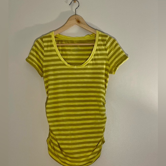 Bundle of striped maternity tops short sleeve and long sleeve round neck - Picture 4 of 4